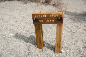 MER leave no trace principles stay on trails