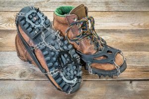 MER- winter hiking gear may include crampons