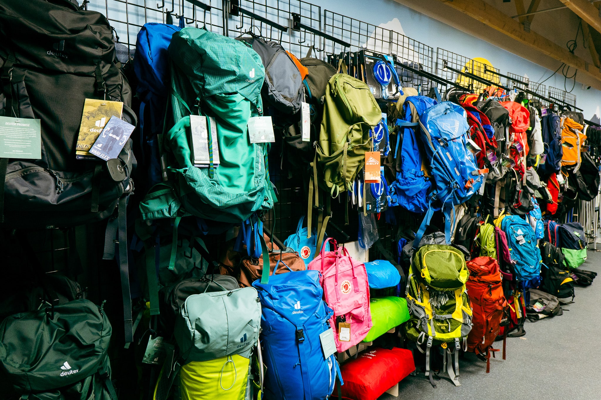 Assorted backpacks